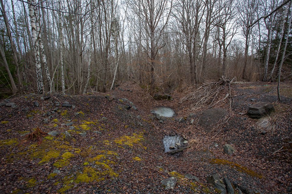 Eknäsgruvan Herräng - mars 2017 ett gruvmark