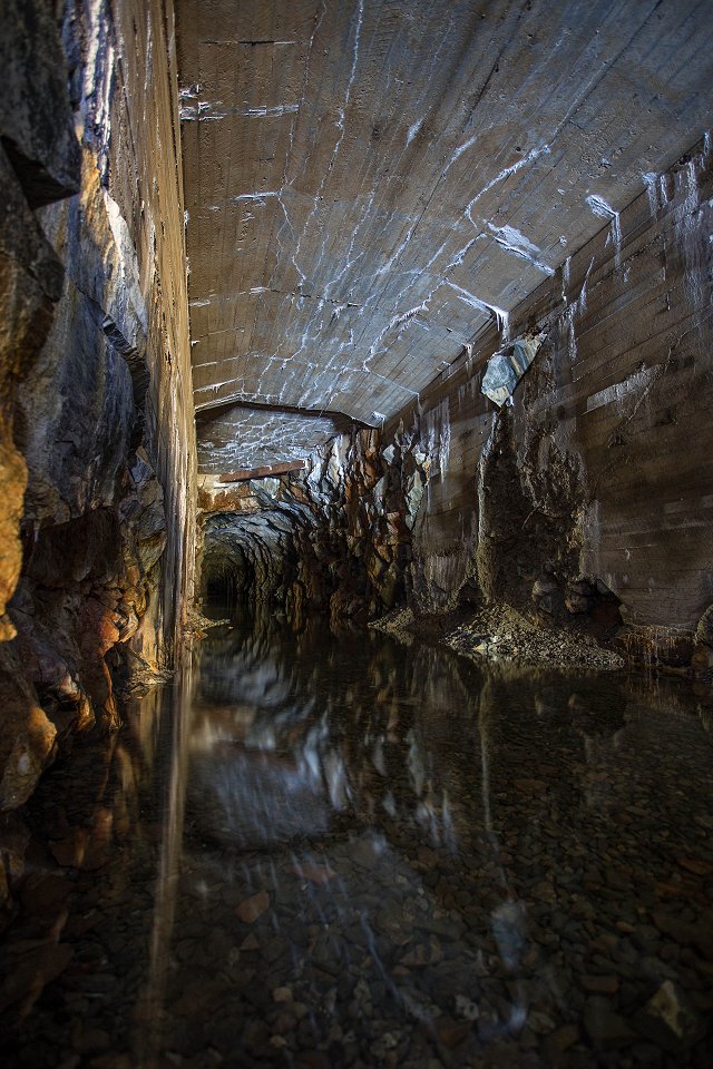 Lekombergs gruva - oktober 2016 gruv tunneln lekomberg