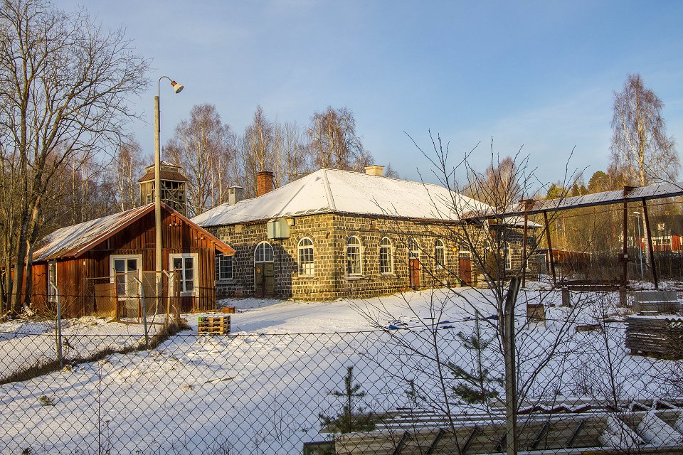 Norberg Mossgruvepark - december 2016 gamla verkstaden mossgruvepark