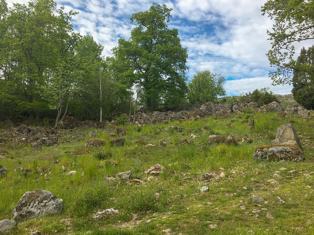 Broborg Fornborg Knivsta - maj 2021 stenbacken