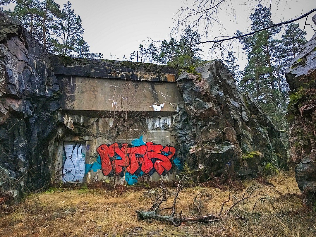 Vretafortet, Värmdö - december 2020 graffiti