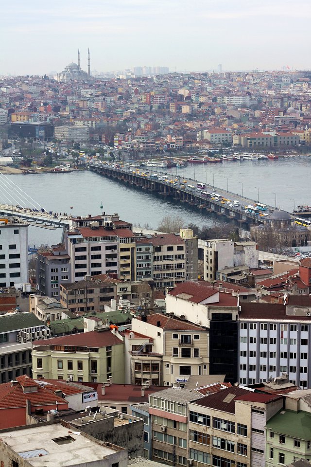Bosporen Istanbul - mars 2013 utsikt over bosporen