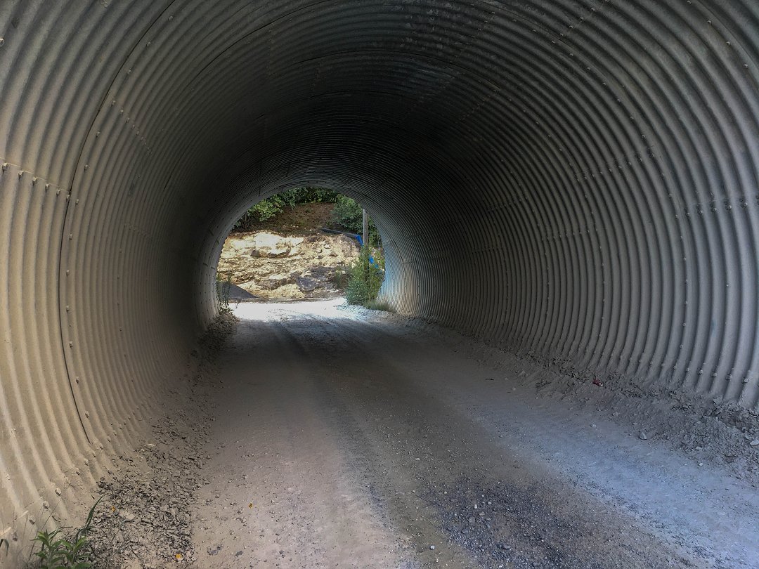 Ignaberga kalkbrott, Skåne - augusti 2021 tunnel av plat