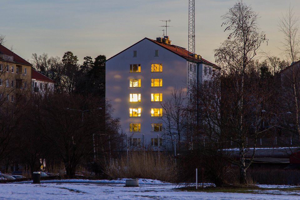 Råstasjön Solna - Januari 2017 fire windows