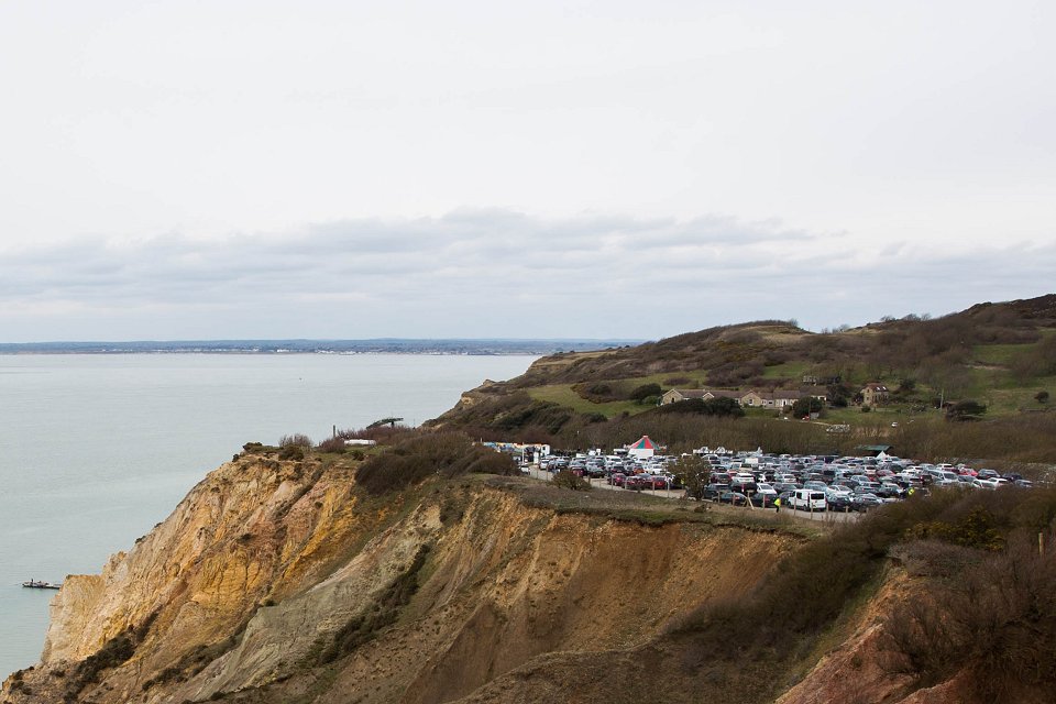 The Needles Isle of Wight - april 2018 parkeringsplatsen