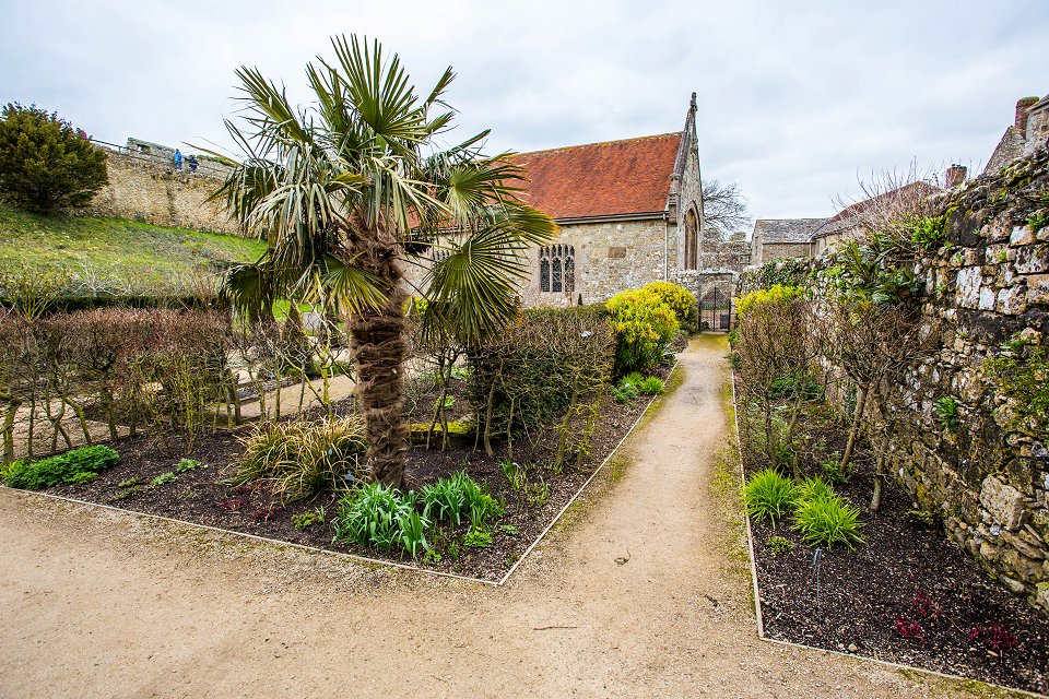 Carisbrooke castle Isle of Wight- april 2018 the garden