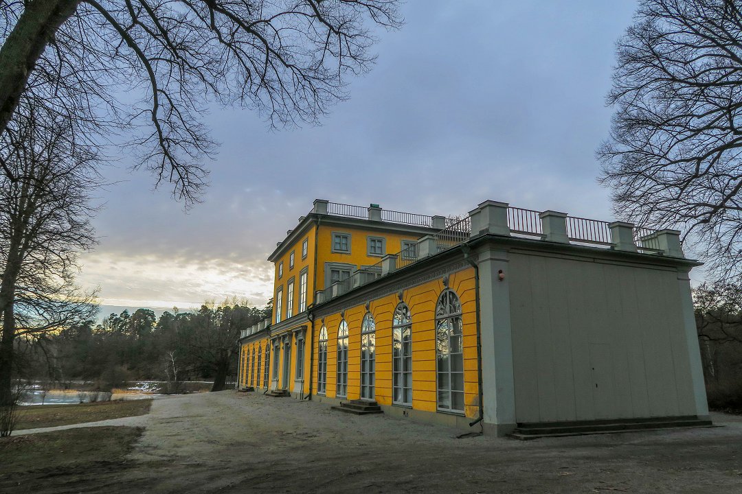Gustav III:s paviljong, Haga - februari 2019 himmel och pannkaka