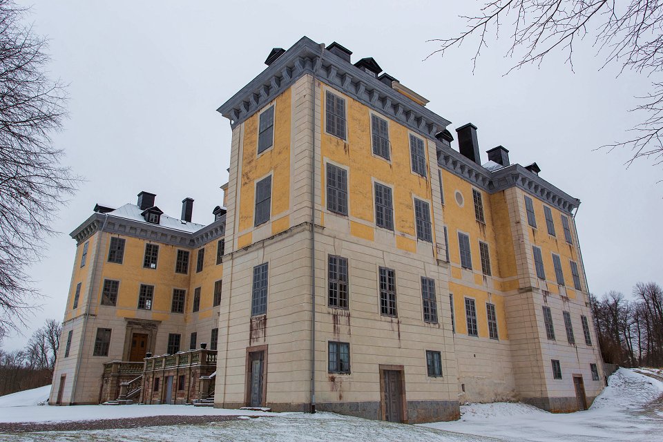 Mälsåkers slott Selaön - februari 2018 slottet barock stil