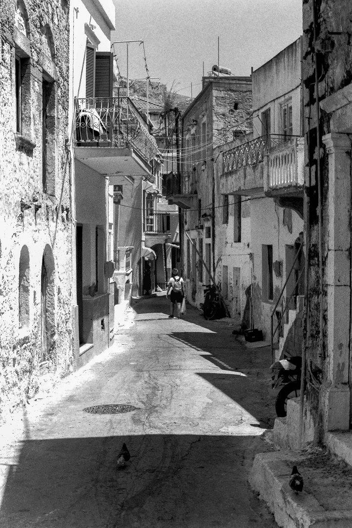 Kalymnos, Grekland - juli 1999 gata