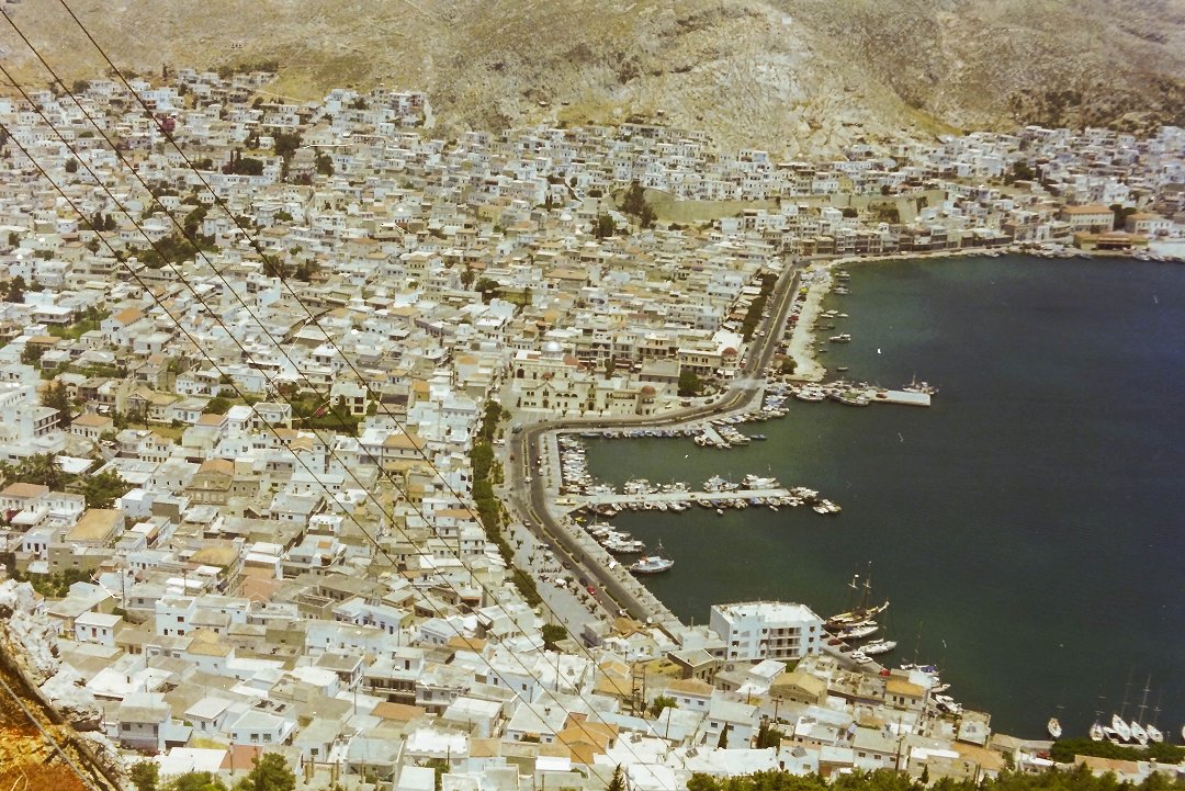 Kalymnos, Grekland - juli 1999 hamnen