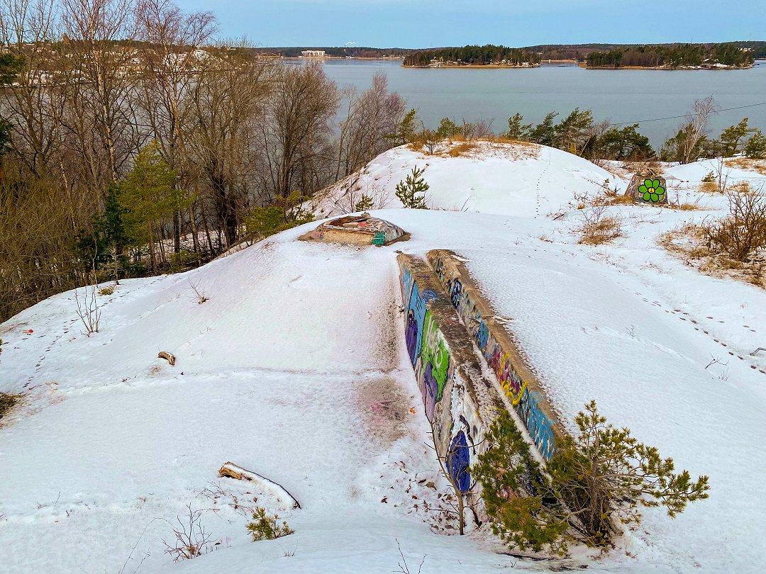 12:e Batteriet Vaxholmslinjen, Rindö – februari 2023 bunker snow