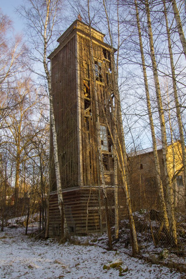 Norberg Mossgruvepark - december 2016 fallfardigt torn mossgruvepark