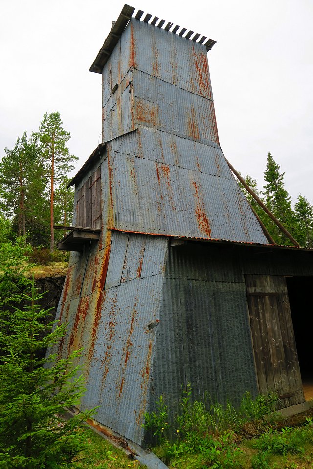 Nya gruvan Ulvön - juli 2017 gruvtorn plat