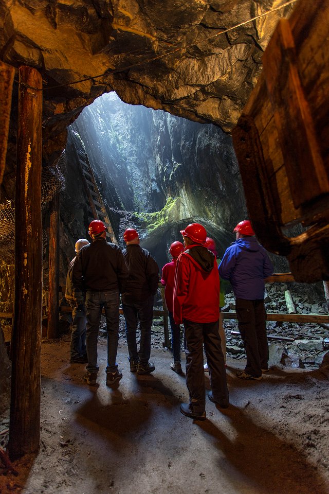 Storbergets gruva Hofors - juli 2017 people in the mine