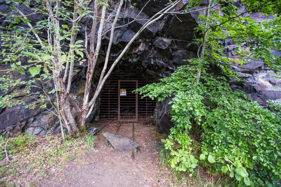 Tabergs gruva Småland - augusti 2018 en av manga ingangar