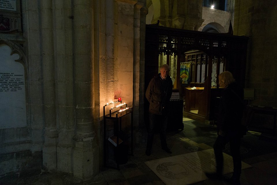 Winchester cathedral - december 2015 ljus